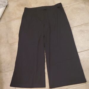 American Eagle Outfitters Black Wide-Leg Trousers